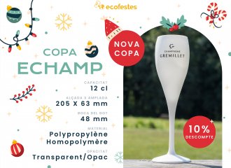 ¡Brindemos por una navidad más sostenible con la nueva copa reutilizable EChamp!